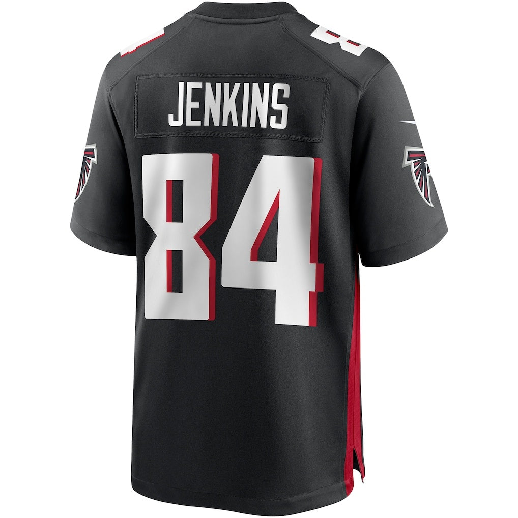 A.Falcons #84 Alfred Jenkins Black MIKSHPS Game Retired Player Jersey