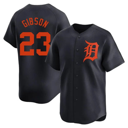 Detroit Tigers #23 Kirk Gibson Player Navy MIKSHPS Home Limited Stitched Jerseys