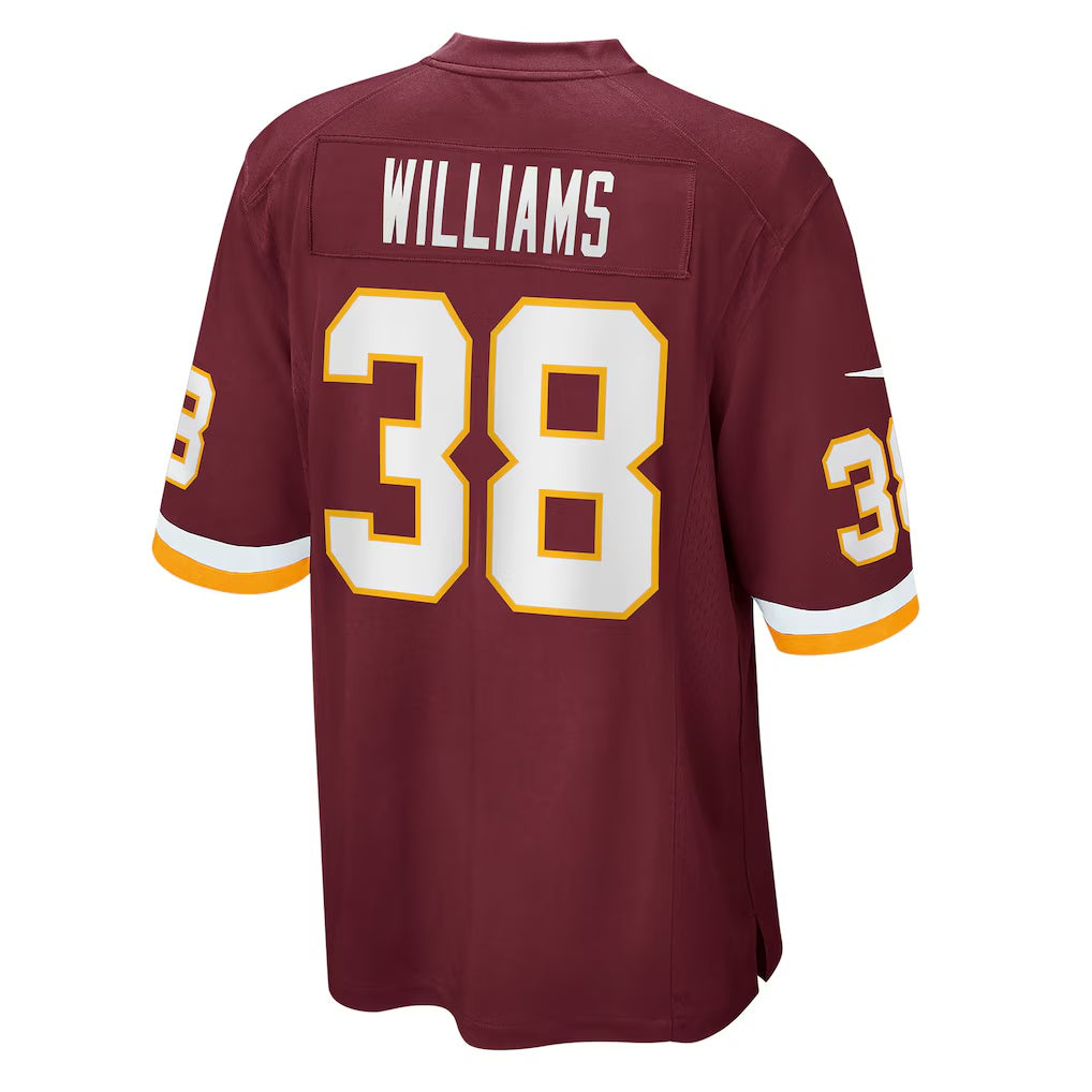W.Football Team #38 Jonathan Williams Burgundy MIKSHPS Game Jersey