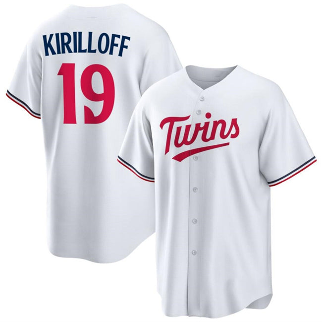 Minnesota Twins #19 Alex Kirilloff White MIKSHPS Cool Base Stitched Jerseys