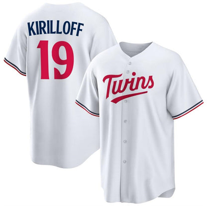 Minnesota Twins #19 Alex Kirilloff White MIKSHPS Cool Base Stitched Jerseys
