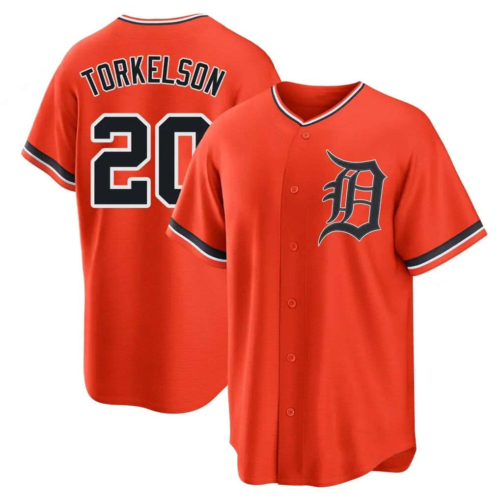 Detroit Tigers #20 Spencer Torkelson Player Orange MIKSHPS Home Game Stitched Jerseys