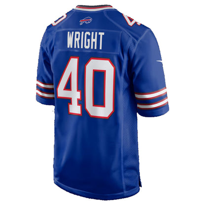 B.Bills #40 Matthew Wright Royal MIKSHPS Team Game Jersey