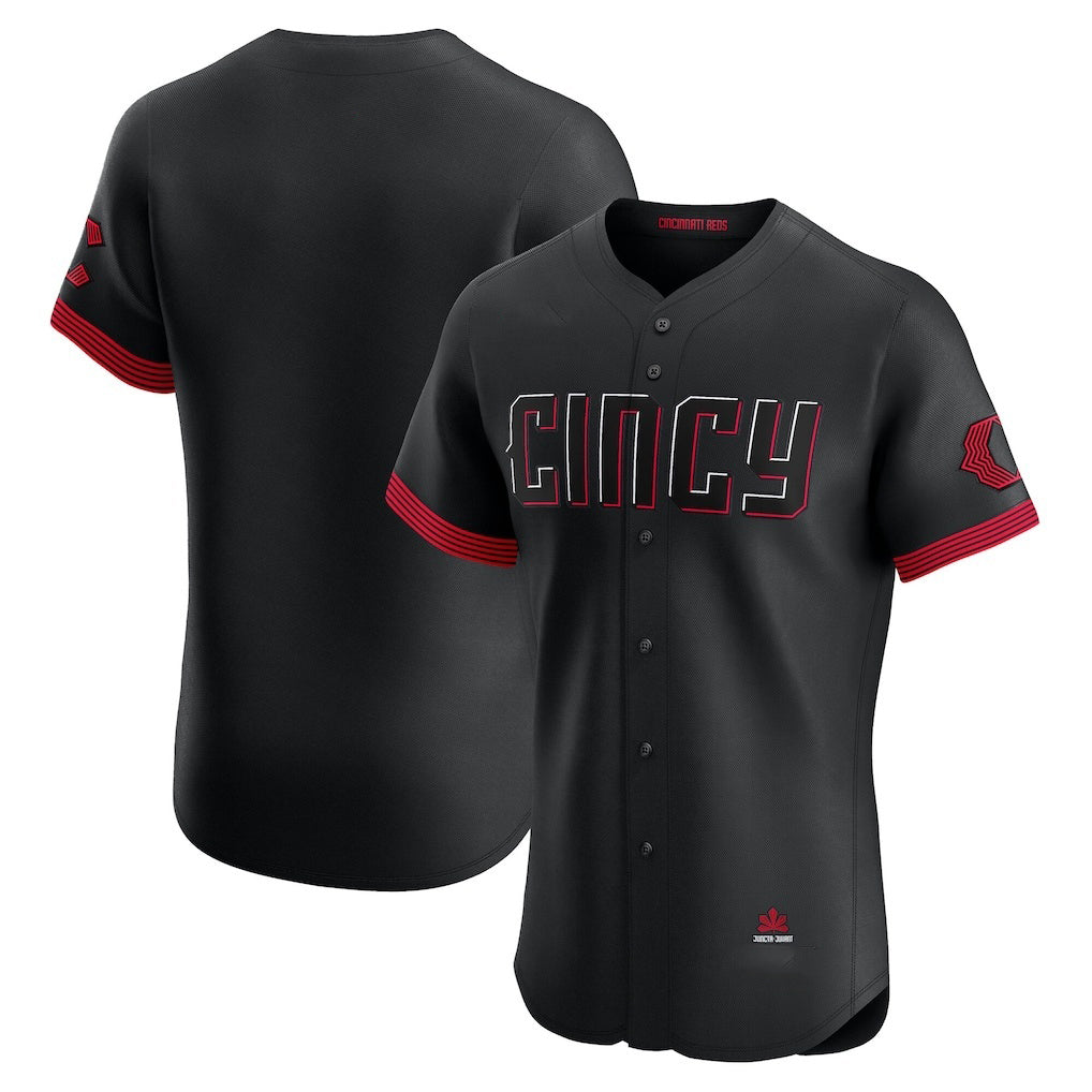 Cincinnati Reds Black MIKSHPS City Connect Elite Jersey
