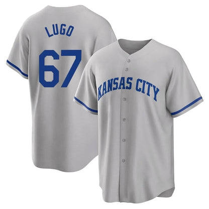 Kansas City Royals #67 Seth Lugo Player Gray MIKSHPS Game Home Stitched Jerseys