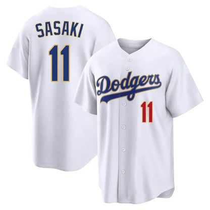 Los Angeles Dodgers #11 Roki Sasaki Player Gold White MIKSHPS 2026 Collection Stadium Limited Stitched Jerseys