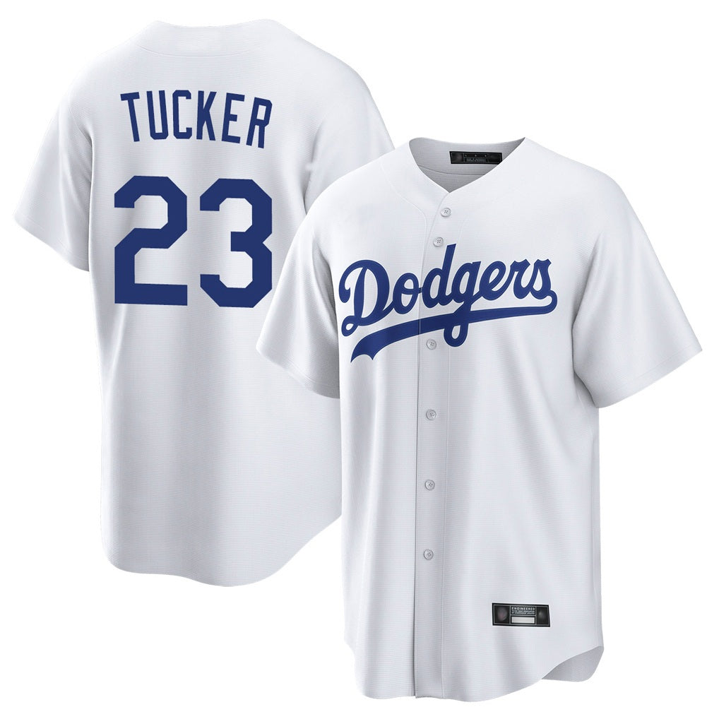 Los Angeles Dodgers #23 Kyle Tucker Player White MIKSHPS Game Home Stitched Jerseys