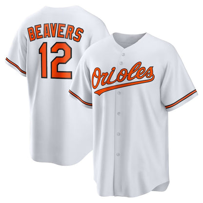 Baltimore Orioles #12 Dylan Beavers White MIKSHPS Home Replica Jersey
