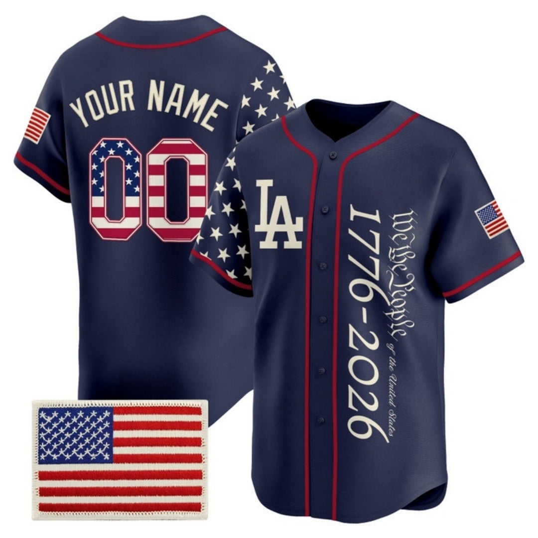 Custom Los Angeles Angels  America 250 Edition Vapor Premier Limited Navy MIKSHPS Stitched Jerseys