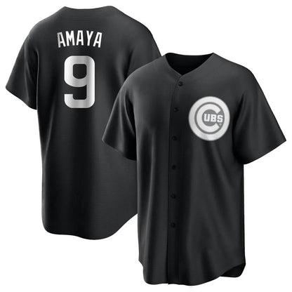 Chicago Cubs #9 Miguel Amaya Player Black MIKSHPS Game Stitched Jerseys
