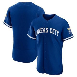 Kansas City Royals Blank Blue MIKSHPS Flex Base Stitched Jersey
