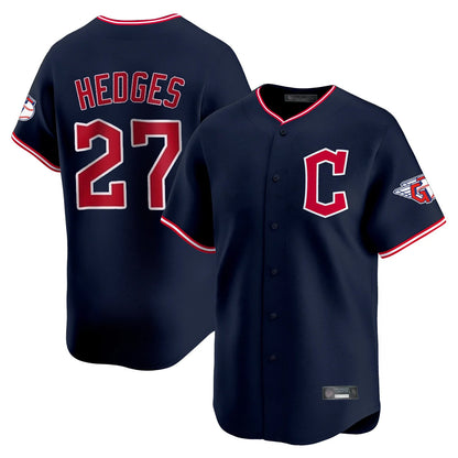 Cleveland Guardians #27 Austin Hedges Player Navy MIKSHPS Limited Home Stitched Jerseys