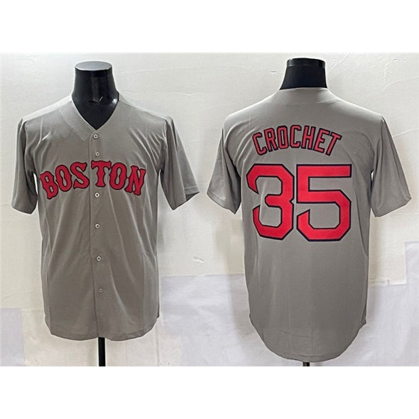 Boston Red Sox #35 Garrett Crochet Gray MIKSHPS Cool Base Stitched Jersey