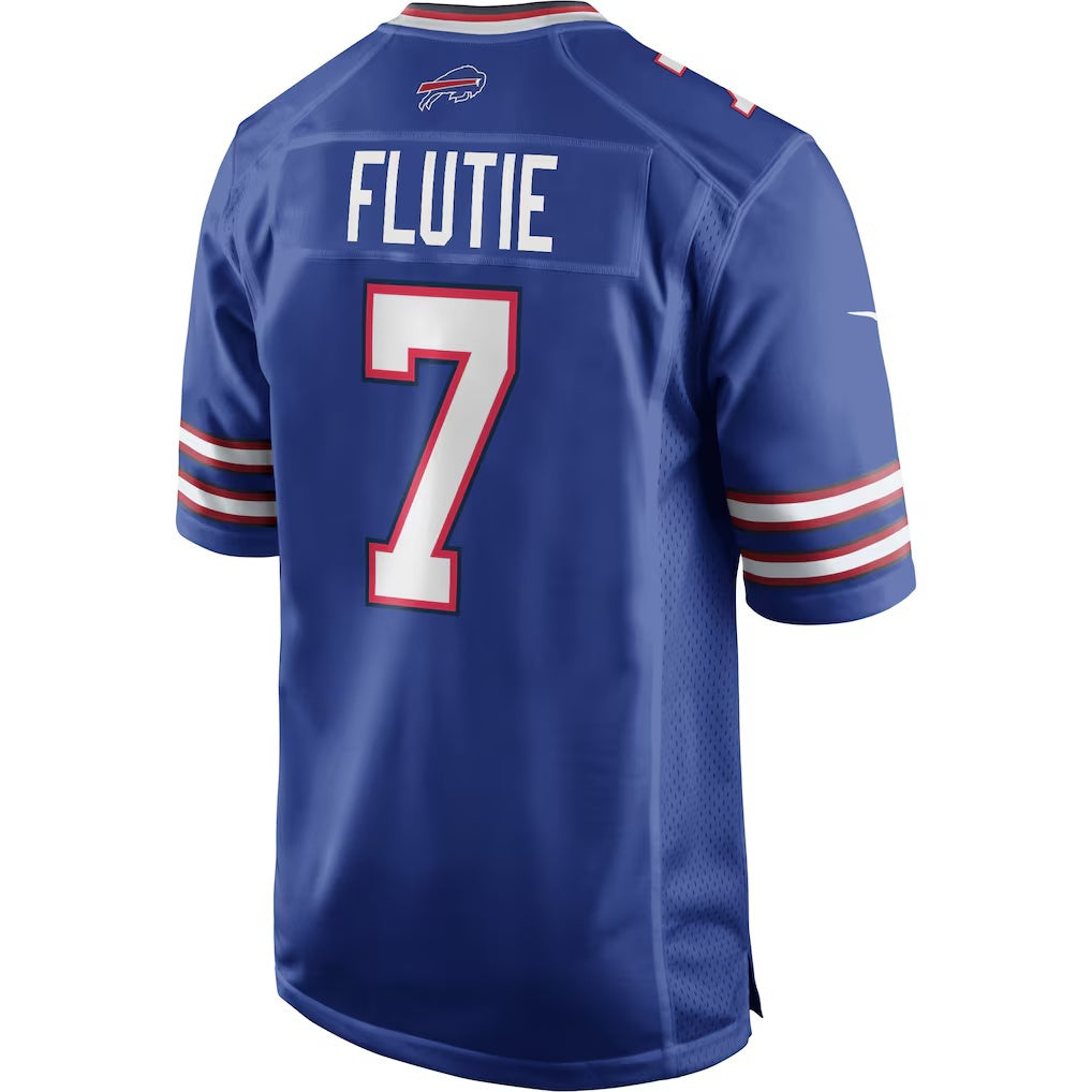 B.Bills #7 Doug Flutie Royal MIKSHPS Game Retired Player Jersey