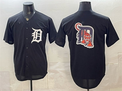 Detroit Tigers Team Big Logo Black MIKSHPS Limited Stitched Jersey