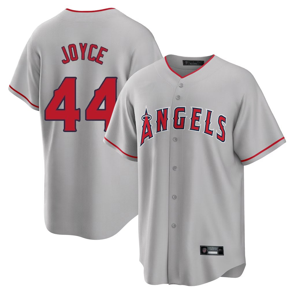 Los Angeles Angels #44 Ben Joyce Player Gray MIKSHPS Home Game Stitched Jerseys