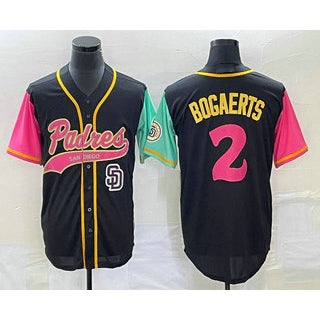 San Diego Padres #2 Xander Bogaerts Black MIKSHPS NEW 2023 City Connect Cool Base Stitched Jersey