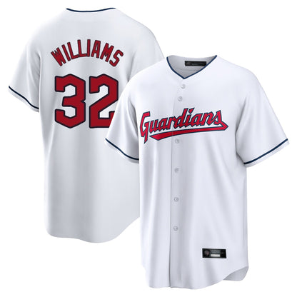 Cleveland Guardians #32 Gavin Williams Player White MIKSHPS Home Game Stitched Jerseys
