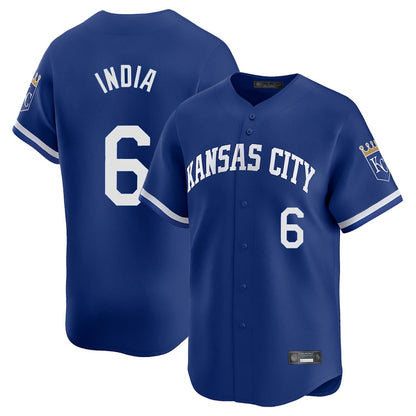 Kansas City Royals #6 Jonathan India Player Royal MIKSHPS Limited Home Stitched Jerseys