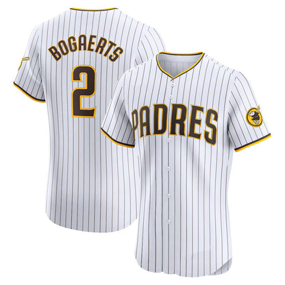 San Diego Padres #2 Xander Bogaerts White MIKSHPS Home Elite Jersey