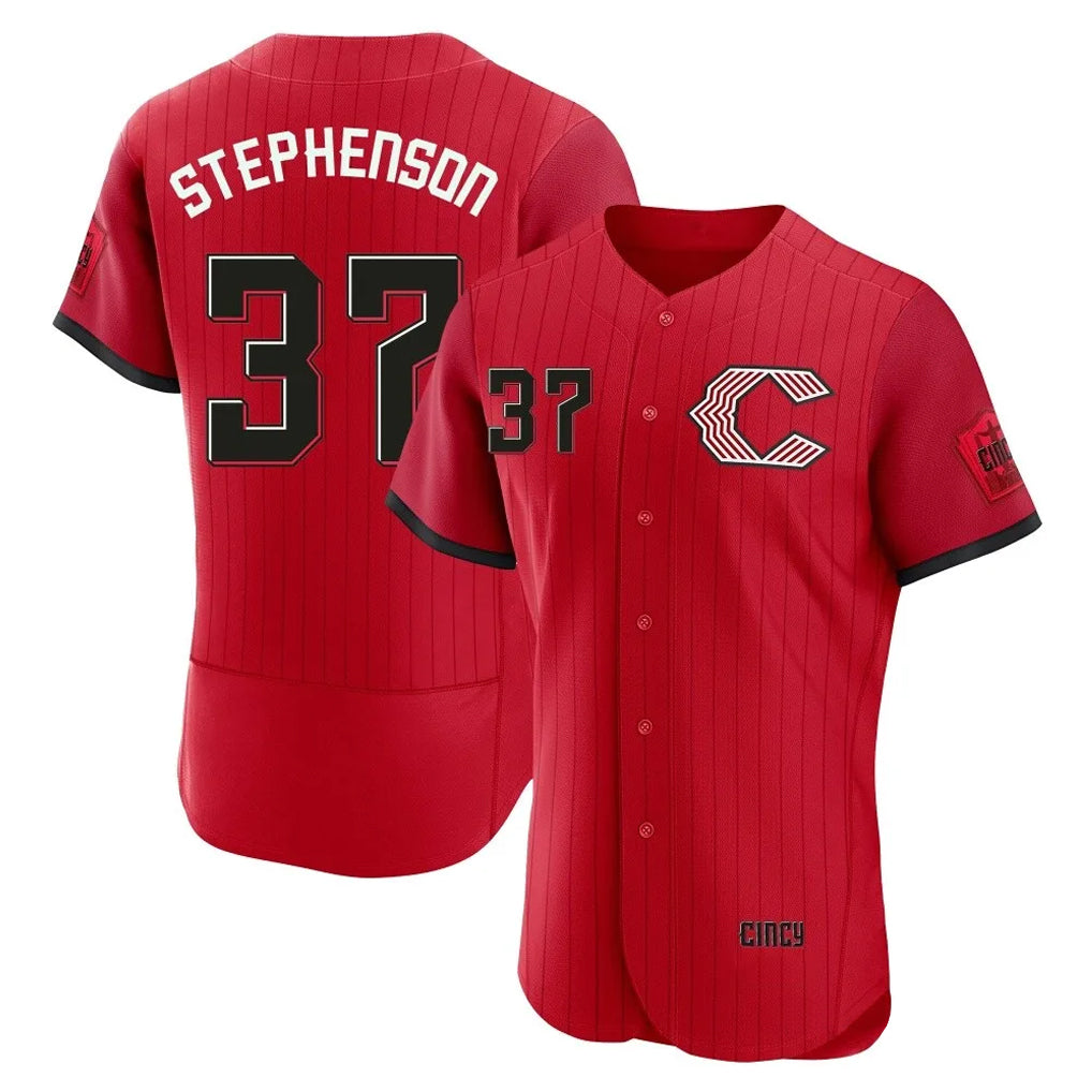 Cincinnati Reds #37 Tyler Stephenson Player Red MIKSHPS 2026 City Connect Limited Elite Home Stitched Jerseys