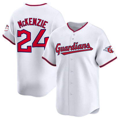 Cleveland Guardians #24 Triston McKenzie White MIKSHPS Home Limited Stitched Jersey