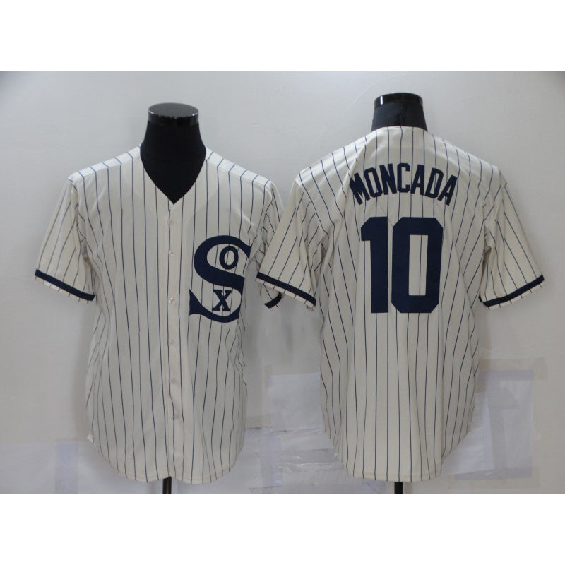 Chicago White Sox #10 Yoan Moncada 2021 Cream MIKSHPS Field of Dreams Name Cool Base Stitched Jersey