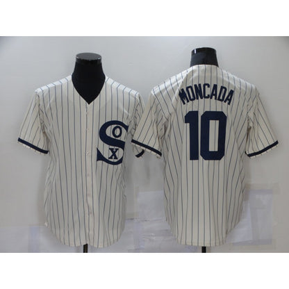 Chicago White Sox #10 Yoan Moncada 2021 Cream MIKSHPS Field of Dreams Name Cool Base Stitched Jersey