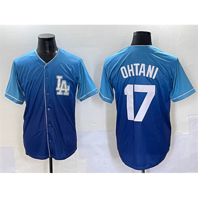 Los Angeles Dodgers #17 Shohei Ohtani Blue MIKSHPS Stitched Jersey