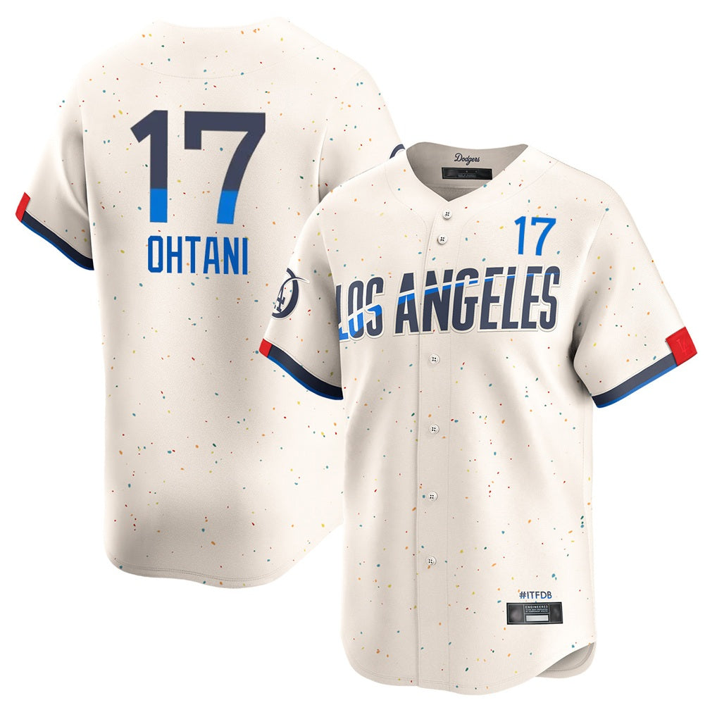Los Angeles Dodgers #17 Shohei Ohtani Player Cream MIKSHPS City Connect Limited Home Stitched Jerseys