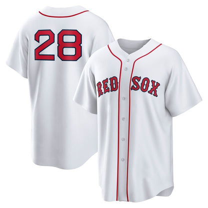 Boston Red Sox #28 Kristian Campbell White MIKSHPS Home Replica Jersey