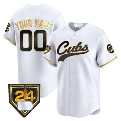 Custom Chicago Cubs 2024 Spring Training Patch Vapor Premier Limited Jersey ¨C White MIKSHPS