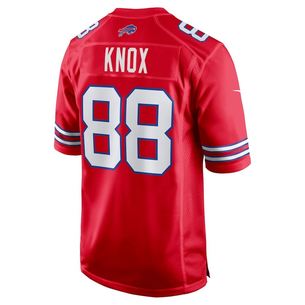 B.Bills #88 Dawson Knox Red MIKSHPS Alternate Game Jersey