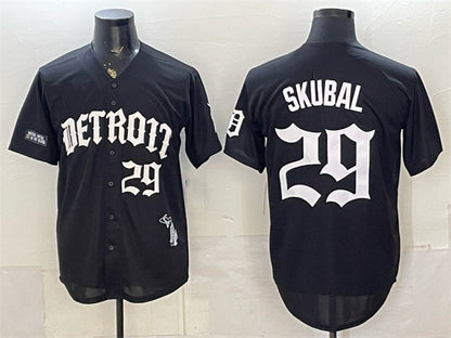 Detroit Tigers #29 Tarik Skubal 2026 Black MIKSHPS 'Motor Gothic Edition' Vapor Premier Limited Stitched Jersey
