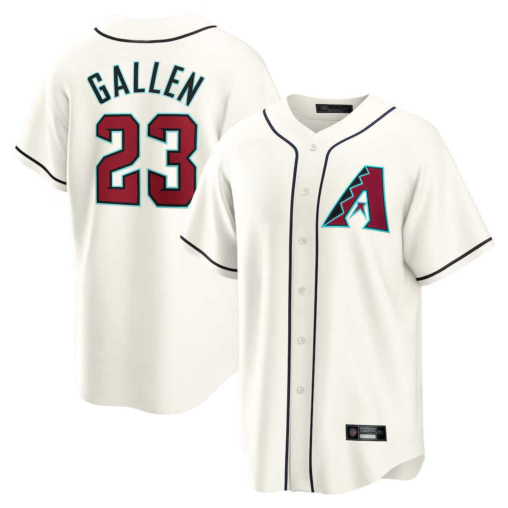 Arizona Diamondbacks #23 Zac Gallen Player Cream MIKSHPS Home Game Stitched Jerseys