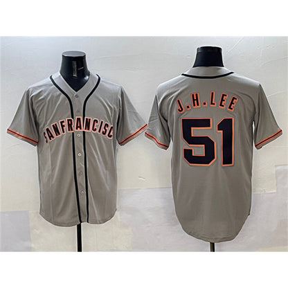 San Francisco Giants #51 Jung Hoo Lee Gray MIKSHPS Cool Base Stitched Jersey 2