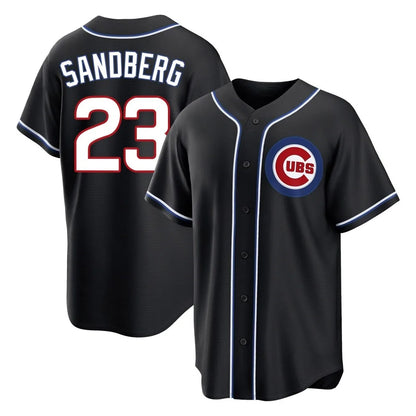 Chicago Cubs #23 Ryne Sandberg Player Black MIKSHPS Fashion Out Game Stitched Jerseys