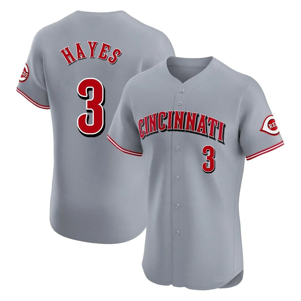 Cincinnati Reds #3 Ke'Bryan Hayes Player Gray MIKSHPS Limited Elite Home Stitched Jerseys