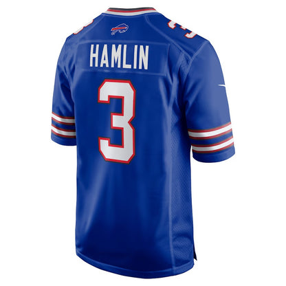 B.Bills #3 Damar Hamlin Royal MIKSHPS Game Jersey