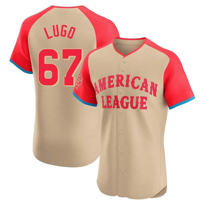Kansas City Royals #67 Seth Lugo Player Cream MIKSHPS American League All-Star Limited Elite Home Stitched Jerseys