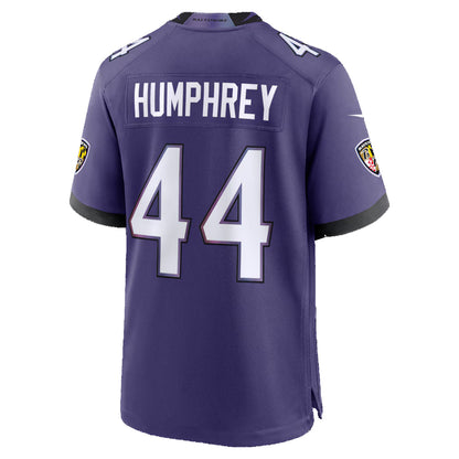 B.Ravens #44 Marlon Humphrey Purple MIKSHPS Team Game Jersey