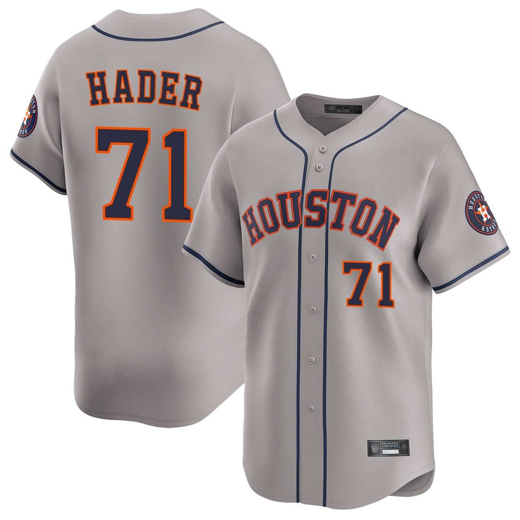 Houston Astros #71 Josh Hader Player Gray MIKSHPS Home Limited Stitched Jerseys