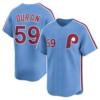 Philadelphia Phillies #59 Jhoan Duran Light Blue MIKSHPS Alternate Limited Player Jersey