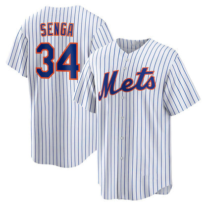 New York Mets #34 Kodai Senga White-Royal MIKSHPS Home Replica Player Jersey
