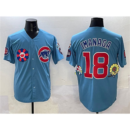 Chicago Cubs #18 Sh¨­ta Imanaga Blue MIKSHPS 2025 Tokyo Series 2nd Alternate Limited Stitched Jersey