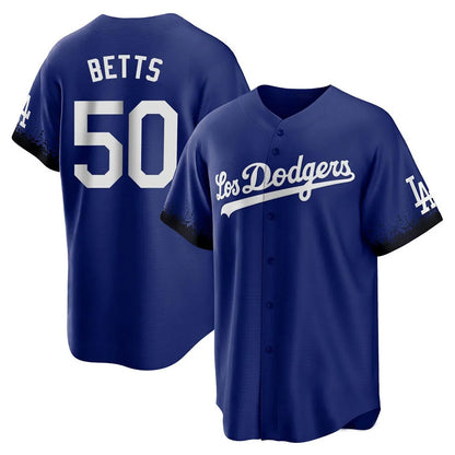 Los Angeles Dodgers #50 Mookie Betts Player Royal MIKSHPS City Connect Home Game Stitched Jerseys