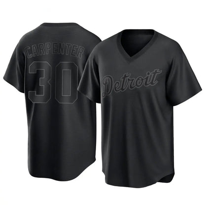 Detroit Tigers #30 Kerry Carpenter Player Black MIKSHPS T-shirt Home Game Stitched Jerseys