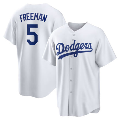Los Angeles Dodgers #5 Freddie Freeman White MIKSHPS Replica Player Jersey