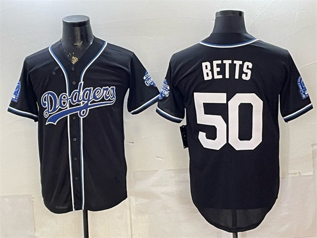 Los Angeles Dodgers #50 Mookie Betts B2B Champs 2026 Black MIKSHPS Out Style Vapor Limited Stitched Jersey