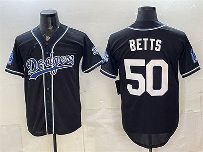 Los Angeles Dodgers #50 Mookie Betts B2B Champs 2026 Black MIKSHPS Out Style Vapor Limited Stitched Jersey
